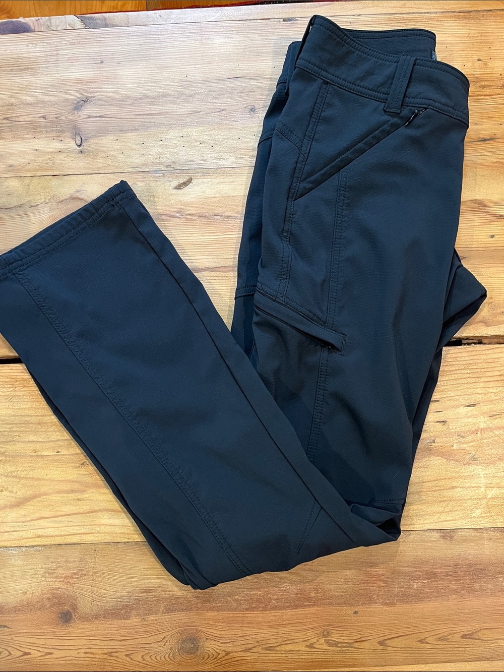 PRANA 4 Black Winter Hallena Pant Hiking Outdoor Brushed-Back Insulation
